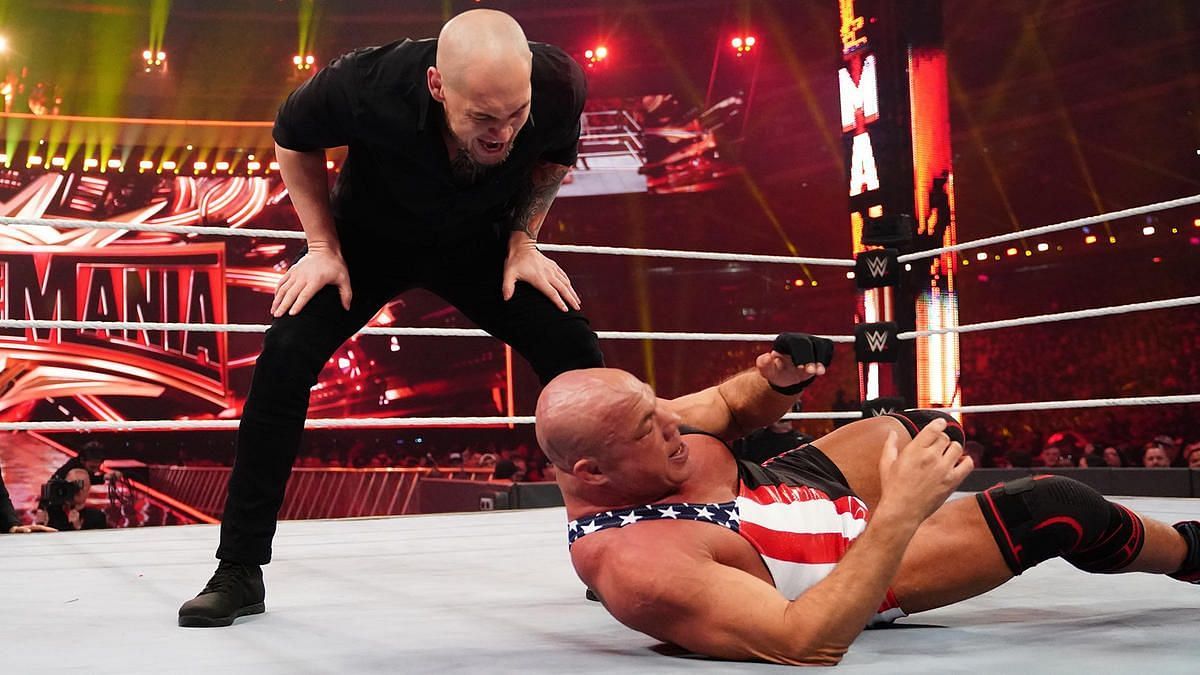 Corbin triumphed in Kurt Angle's farewell match!